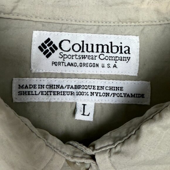 Women's COLUMBIA Performance Gear Long‎ Sleeve Tan Shirt- Size Large - Picture 3 of 11